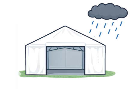 雨や雪でも練習が可能